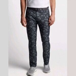 Peter Millar Men's 38/32 Camo 5-Pocket Golf Pants Iron Gray